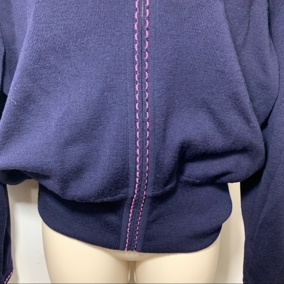 Laurel By Escada Cardigan Full Zip Sweater Blue - Picture 3 of 9